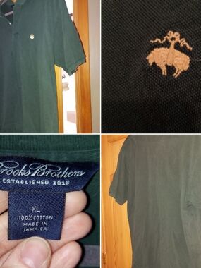 Brooks Brothers Green Polo Shirt with Signature Logo